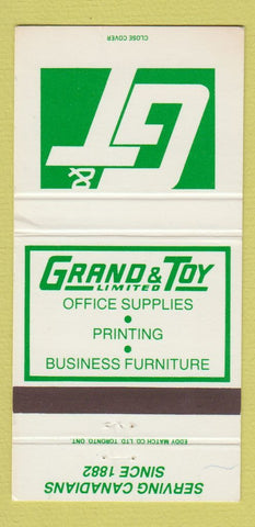 Matchbook Cover - Grand & Toy Office Supply Printing Canada 30 Strike