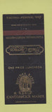 Matchbook Cover - Falls Terrace Tumwater WA Candlestick Maker 30 Strike
