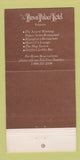 Matchbook Cover - Brown Palace Hotel Denver Colorado 30 Strike