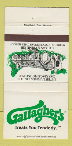 Matchbook Cover - Gallagher's Restaurant  30 Strike