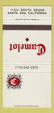 Matchbook Cover - Camelot Santa Ana CA WORN 30 Strike
