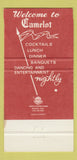 Matchbook Cover - Camelot Santa Ana CA WORN 30 Strike