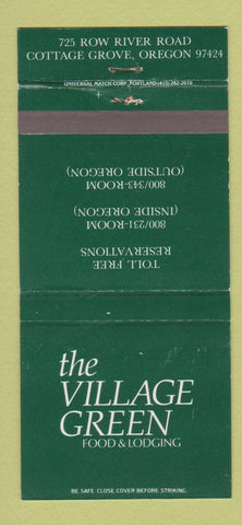 Matchbook Cover - Village Green Restaurant Cottage Grove OR 30 Strike