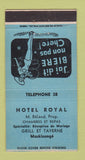 Matchbook Cover - Hotel Royal Maskinonge QC girlie BLUE 30 Strike