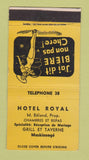 Matchbook Cover - Hotel Royal Maskinonge QC girlie YELLOW 30 Strike