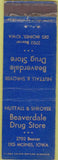 Matchbook Cover - Beaverdale Drug Store Des Moines IA