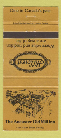 Matchbook Cover - Hillcrest Restaurant Ancaster ON 30 Strike