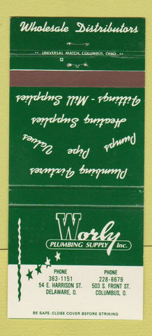 Matchbook Cover - Worly Plumbing Supply Delaware Columbus OH 30 Strike