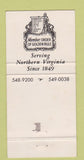 Matchbook Cover - Everly Wheatley Funeral Home Alexandria VA 30 Strike