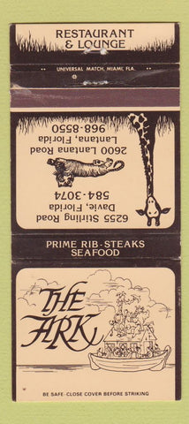 Matchbook Cover - The Ark Restaurant Lantana FL 30 Strike