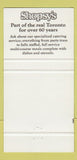 Matchbook Cover - Shopsy's Real Deli Toronto ON 30 Strike