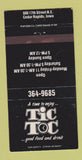 Matchbook Cover - Tic Toc Restaurant Cedar Rapids IA 30 Strike