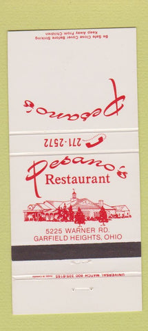 Matchbook Cover - Pesano's Restaurant Garfield Heights OH 30 Strike