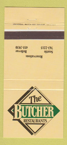 Matchbook Cover - The Butcher Restaurant Seattle Bellevue WA 30 Strike