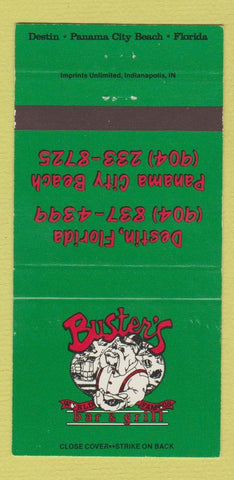 Matchbook Cover - Buster's Bar Grill Destin Panama City Beach FL 30 Strike