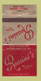 Matchbook Cover - Rossini's New York City restaurant 30 Strike
