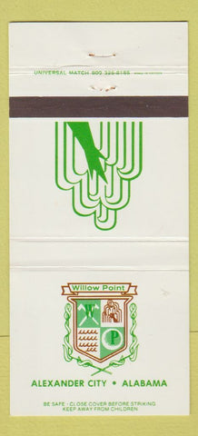 Matchbook Cover - Willow Point Alexander City AL 30 Strike