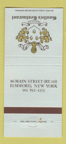 Matchbook Cover - Gaulin's Restaurant Elmsford NY 30 Strike