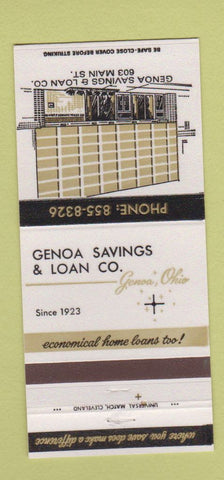 Matchbook Cover - Genoa Savings and Loan OH 30 Strike