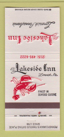 Matchbook Cover - Lakeside Inn Limerick PA 30 Strike