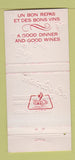 Matchbook Cover - Le Parisien French Restaurant Miami Beach FL 30 Strike