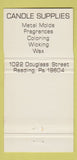 Matchbook Cover - Candle Creation Reading PA 30 Strike