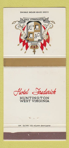 Matchbook Cover - Hotel Frederick Huntington PA 30 Strike