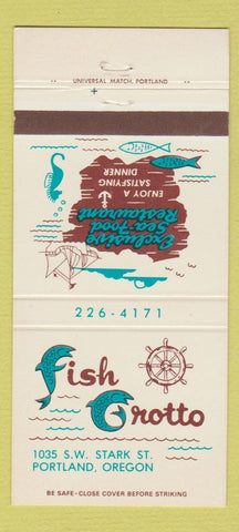 Matchbook Cover - Fish Grotto Portland OR 30 Strike