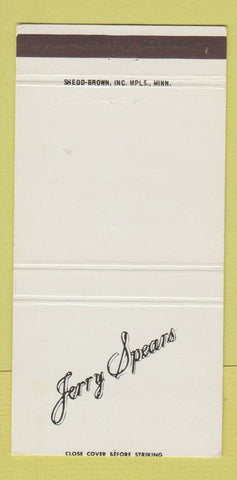 Matchbook Cover - Jerry Spears Funeral Home Columbus OH 30 Strike
