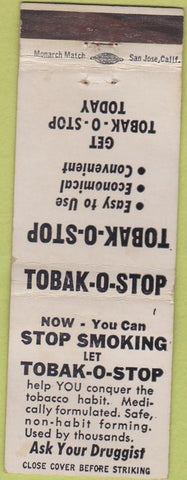 Matchbook Cover - Tobak O Stop stop smoking