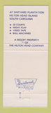 Matchbook Cover - Hilton Head Island Racquet Club South SC 30 Strike
