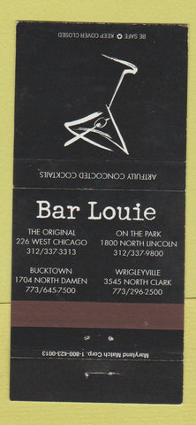 Matchbook Cover - Bar Lounge Chicago IL 30 Strike