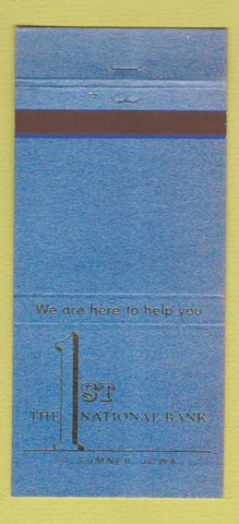 Matchbook Cover - 1st National Bank Sumner IA 30 Strike