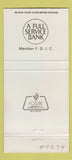 Matchbook Cover - 1st National Bank Sumner IA 30 Strike