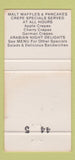 Matchbook Cover - Port Town Restaurant Racine WI 30 Strike