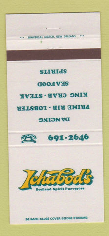 Matchbook Cover - Ichabod's Restaurant Dallas TX 30 Strike