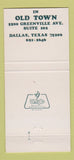 Matchbook Cover - Ichabod's Restaurant Dallas TX 30 Strike