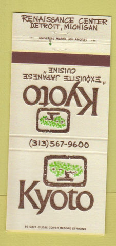 Matchbook Cover - Kyoto Japanese Restaurant Detroit MI 30 Strike