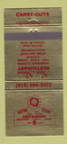 Matchbook Cover - Sun Shine Restaurant Kenosha WI 30 Strike