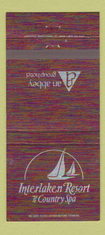 Matchbook Cover - Interlaken Resort Lake Geneva WI 30 Strike