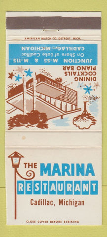 Matchbook Cover - Marina Restaurant Cadillac MI 30 Strike