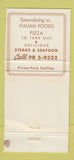 Matchbook Cover - Marina Restaurant Cadillac MI 30 Strike