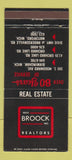 Matchbook Cover - Max Broock Real Estate Birmingham Waterford MI 30 Strike