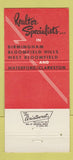 Matchbook Cover - Max Broock Real Estate Birmingham Waterford MI 30 Strike