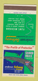 Matchbook Cover - Anderson Guard Rails Flint MI 30 Strike