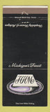 Matchbook Cover - Hotels Detroit Birmingham Muskegon MI WEAR 30 Strike