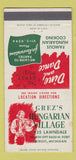 Matchbook Cover - Grez's Hungarian Village Detroit MI WEAR 30 Strike