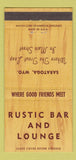 Matchbook Cover - Rustic Bar and Lounge Saratoga WY 30 Strike