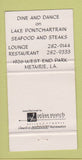 Matchbook Cover - The Bounty Metairie LA 30 Strike