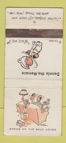 Matchbook Cover - Dennis The Menace cartoon WEAR 30 Stick
